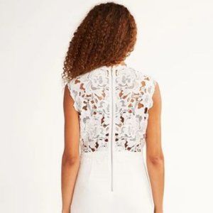 Elie Tahari White Lace Cocktail Dress-size 8